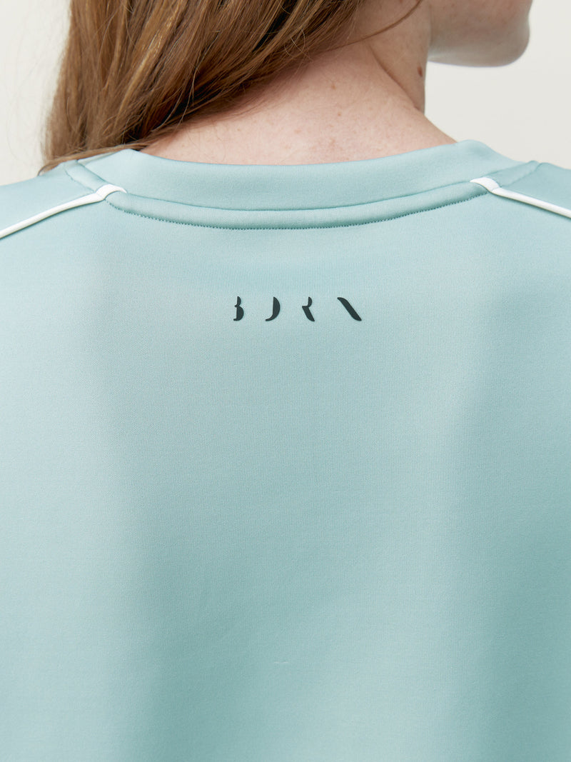 Sweat-Shirt Agda - Gris Jade/Blanc Cassé - Femme