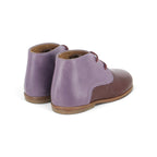 Pom d'Api – Clotaire - Agnan Bottine - Bordeaux/Violet, chaussures pour enfant en cuir violet et marron, vue de dos