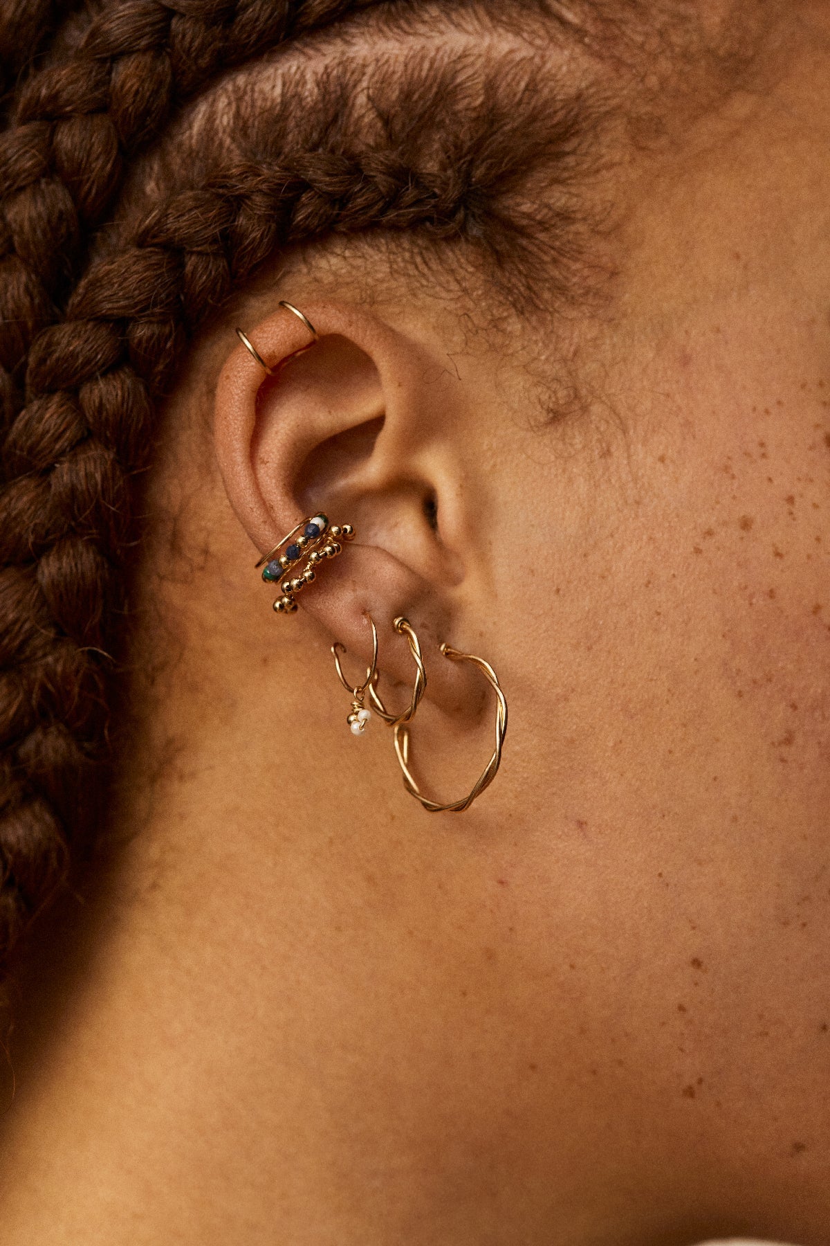Torsade Hoop Earrings