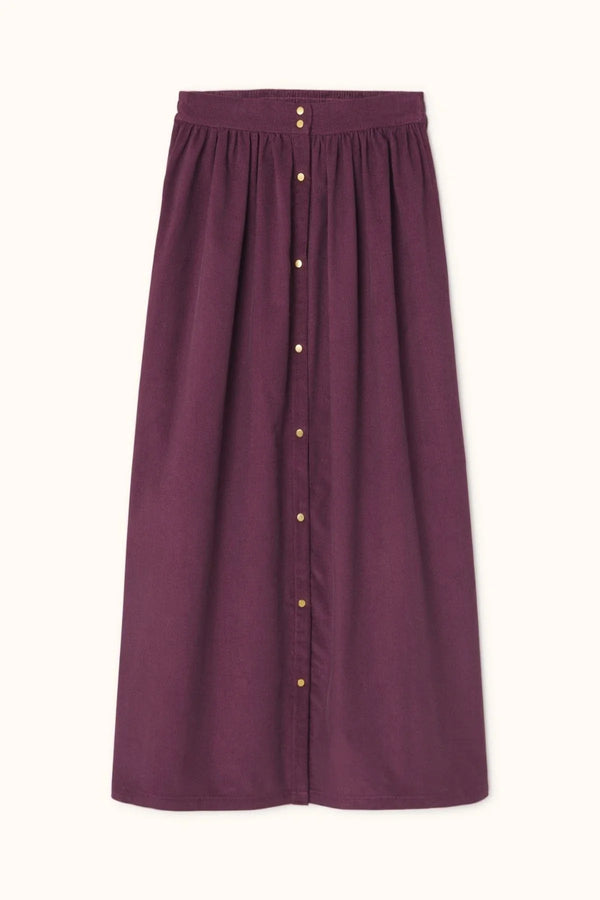 Falda Neela - Velours Fin Aubergine