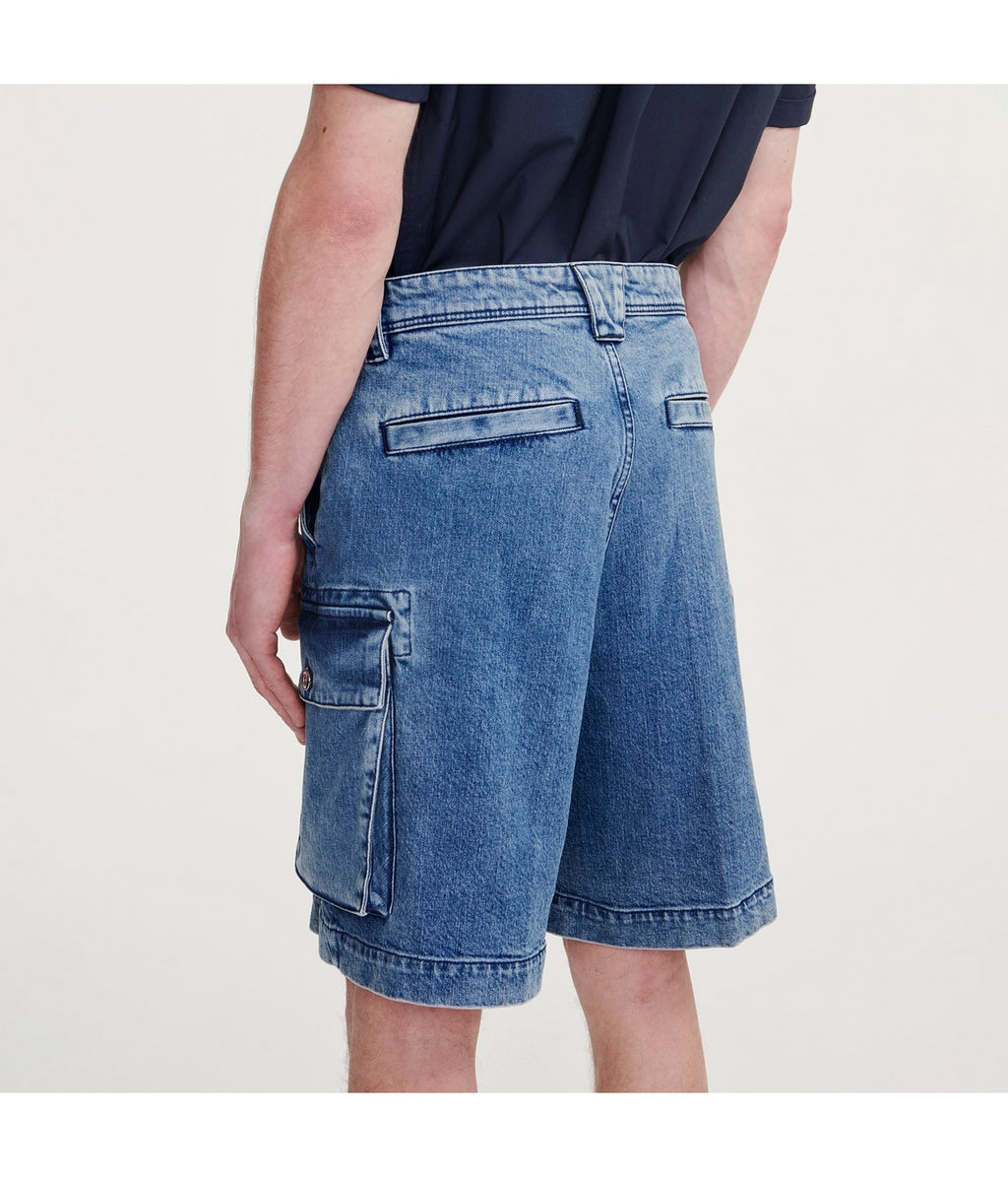 Pantalón corto - Vaquero claro desgastado - Hombre