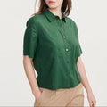Camisa de manga corta - Estampado botánico - Mujer