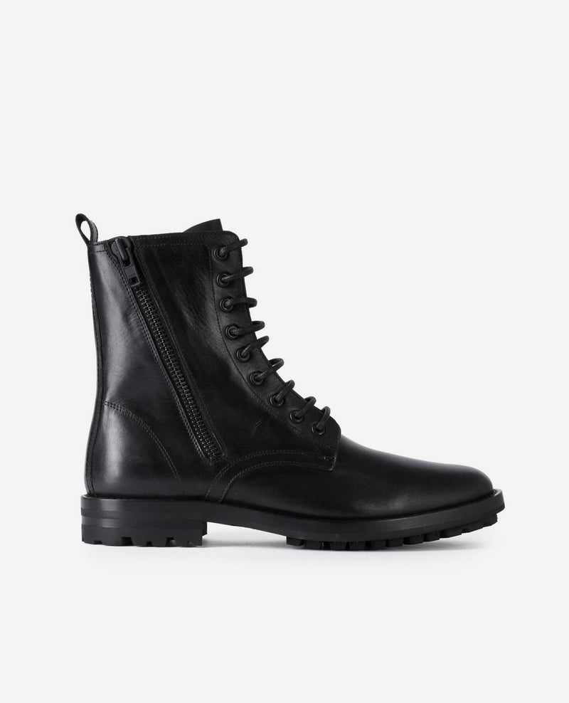 The Kooples - Bottes Ranger Avec Fermeture Éclair Latérale - Black - Homme