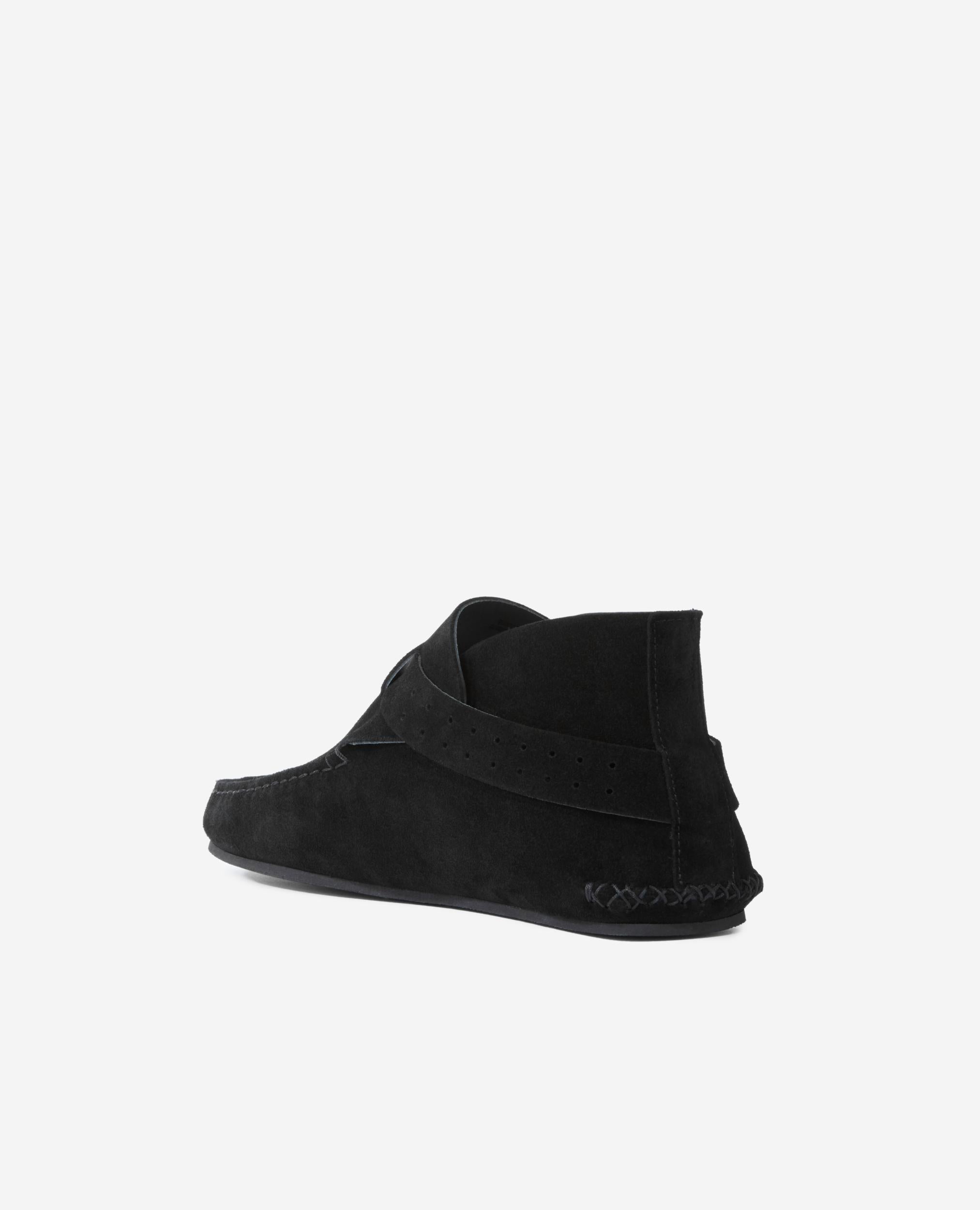The Kooples - Zapatos de Cuero Ante Negro - Hombre