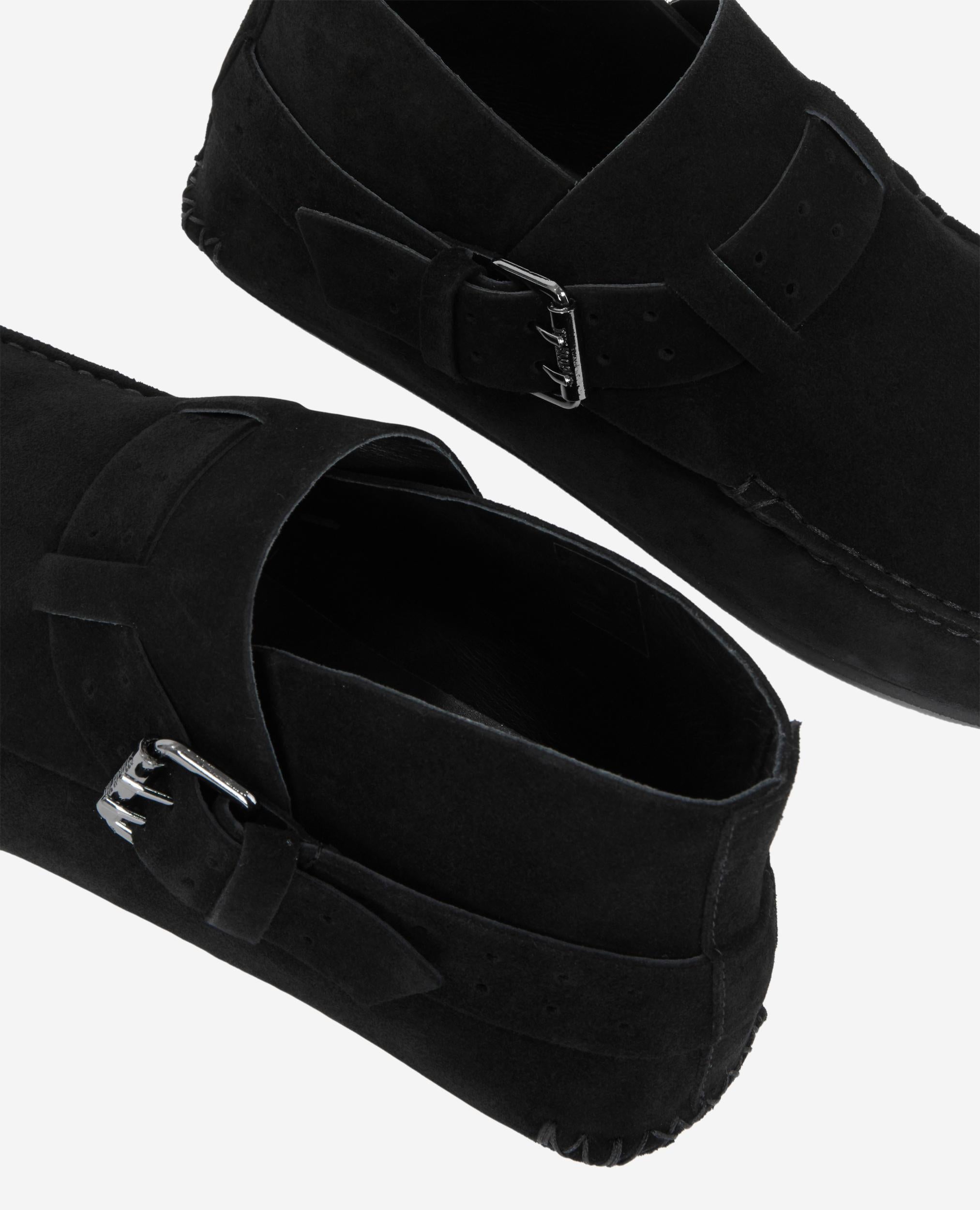 The Kooples - Zapatos de Cuero Ante Negro - Hombre