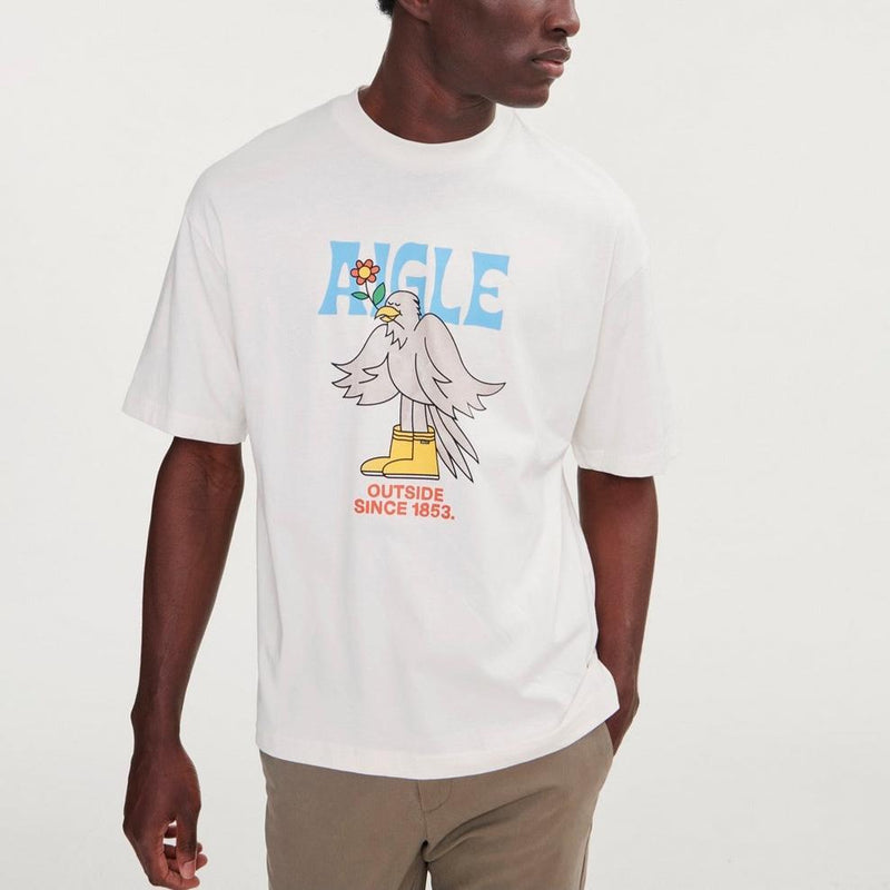 Tee Shirt Manches Courtes - Lait - Homme