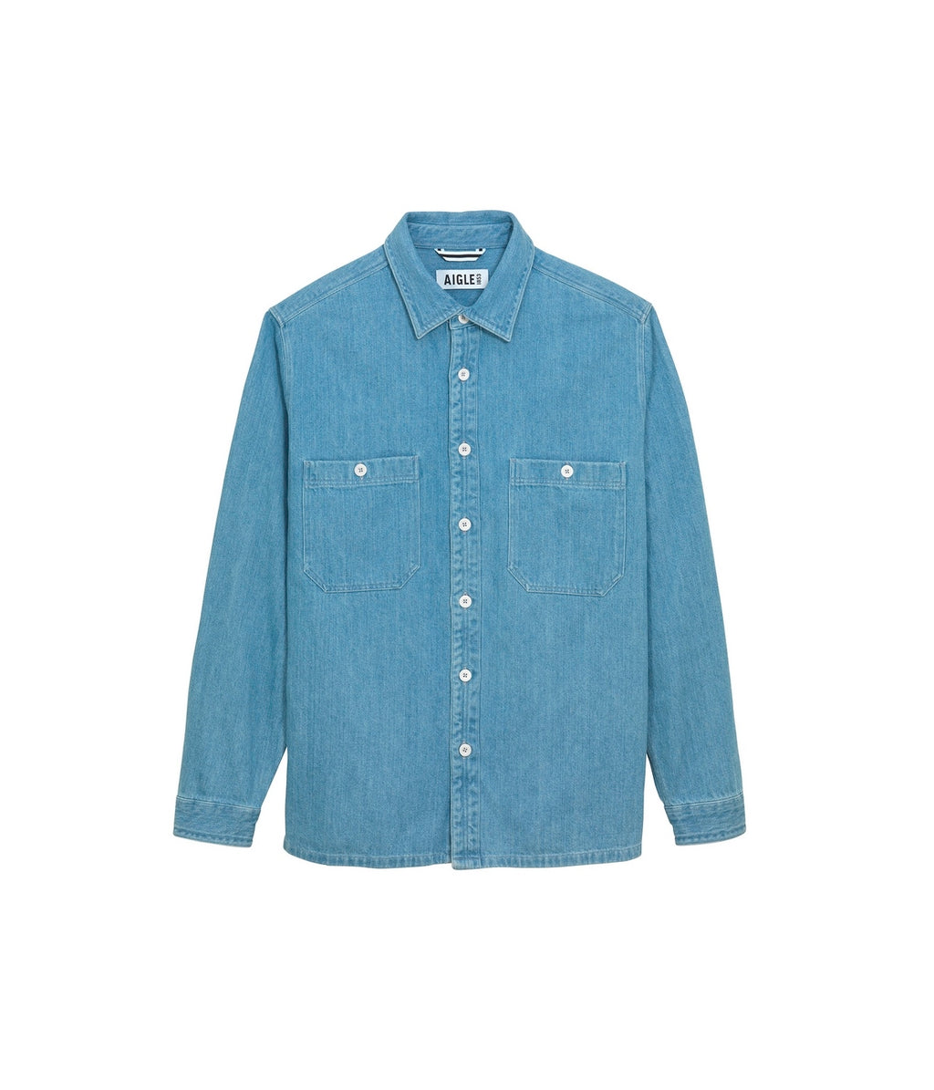 Camicia - Denim chiaro sbiancato - Uomo