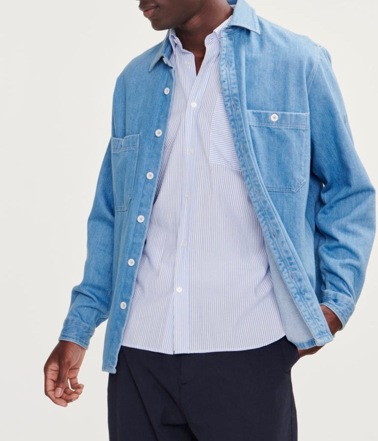 Camicia - Denim chiaro sbiancato - Uomo