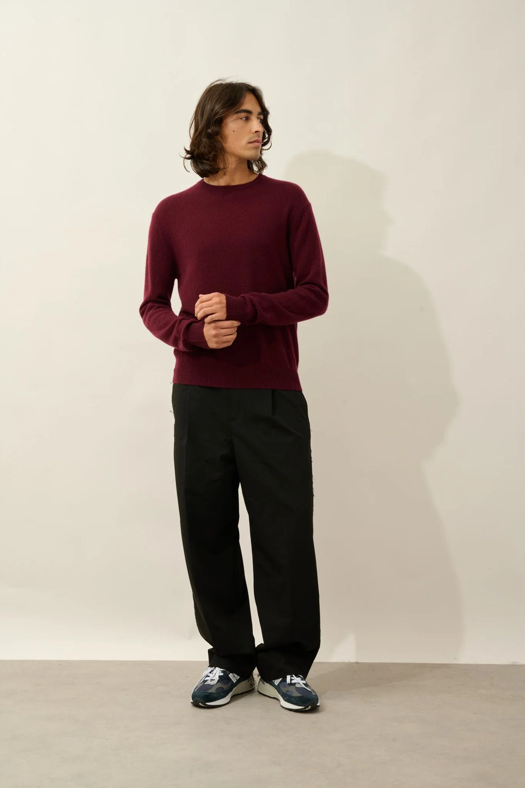 Round Neck Jumper - Aiglière - Blackberry