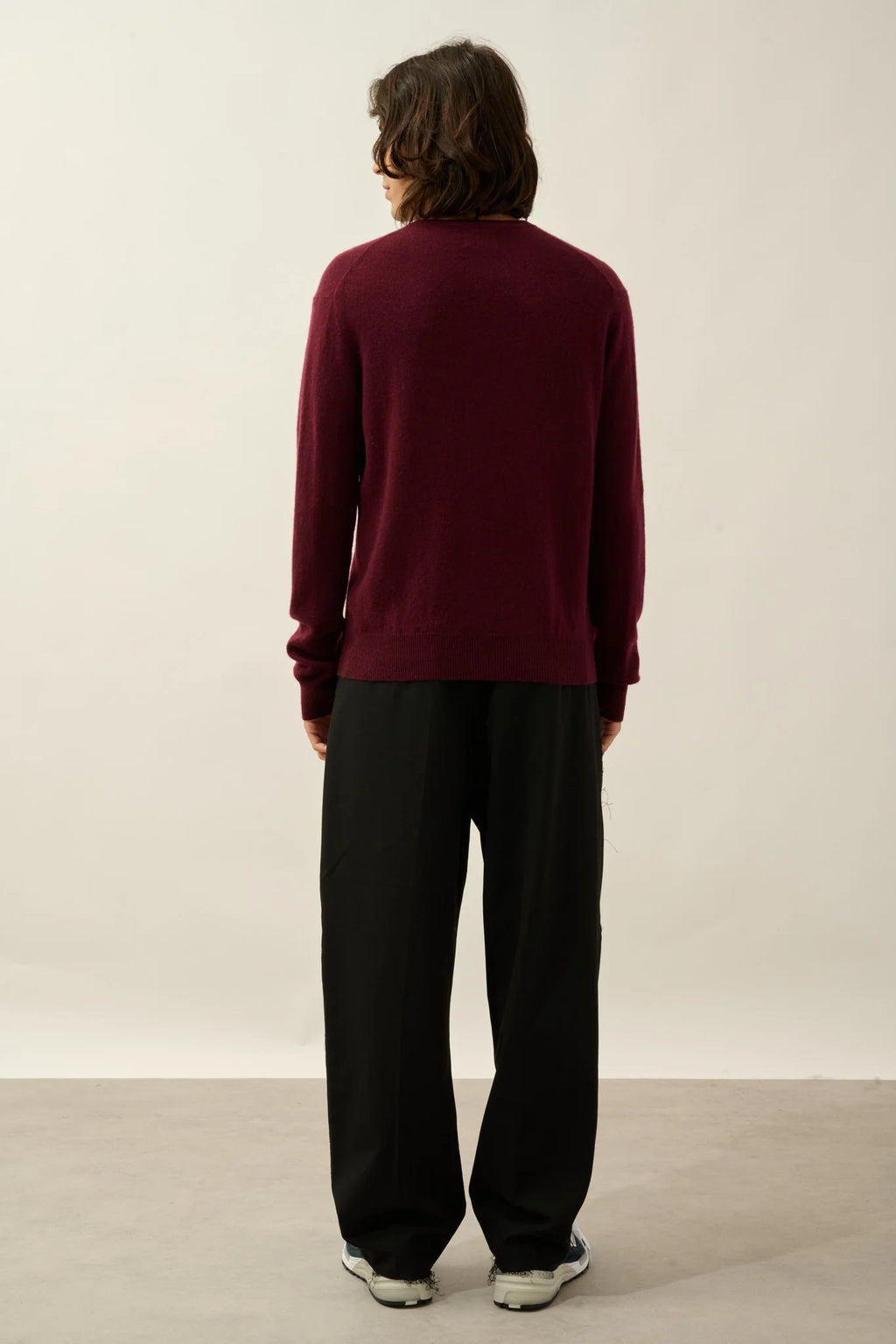 Round Neck Jumper - Aiglière - Blackberry