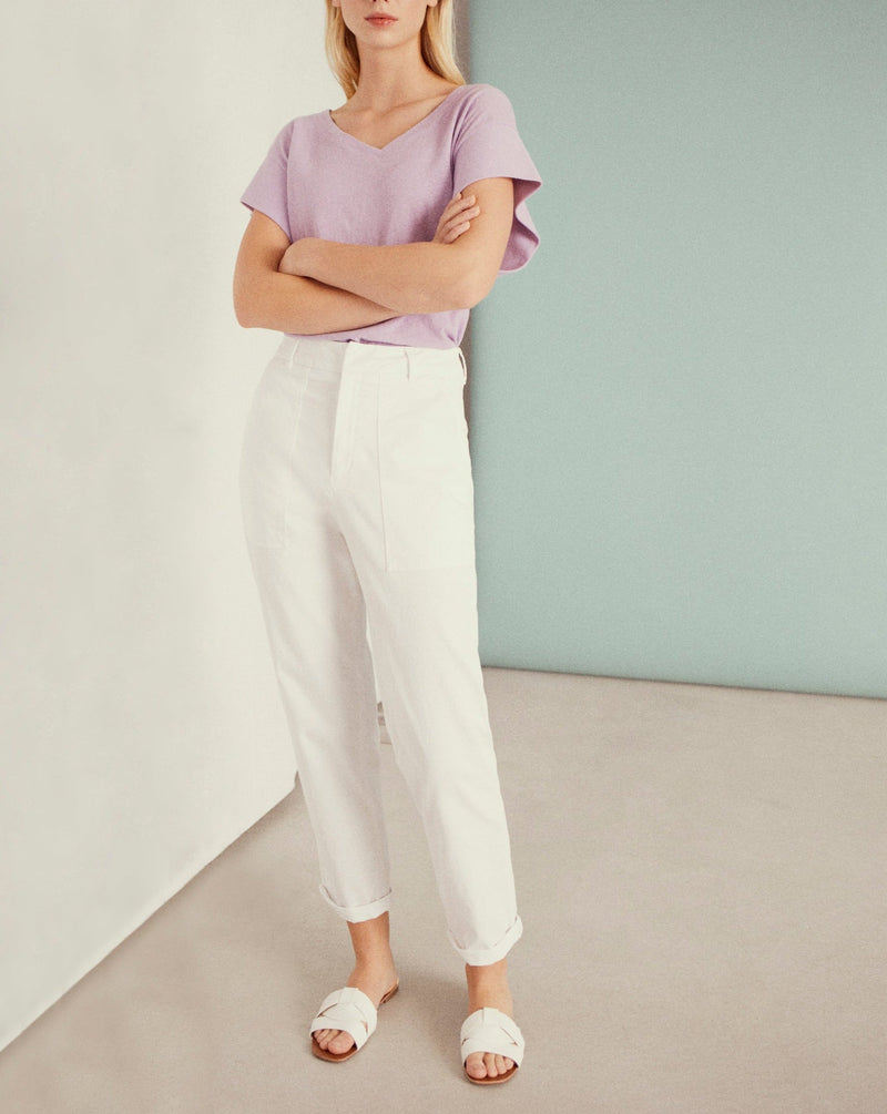 Pantalones cargo Aimy - Blanco - Mujer