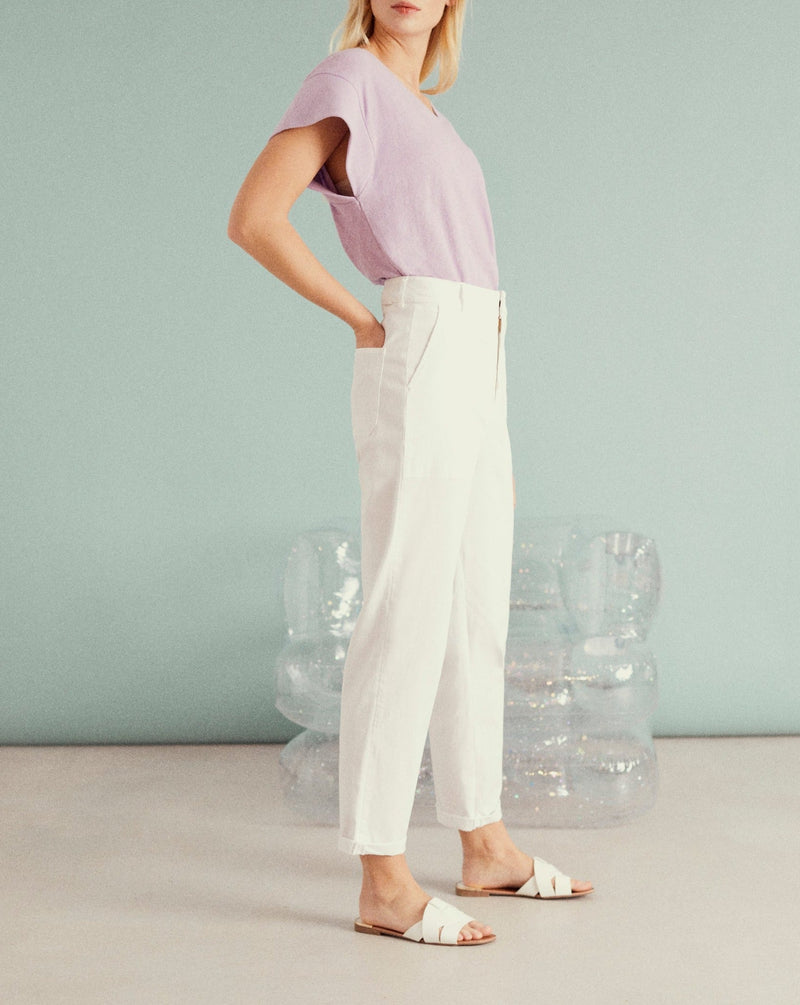 Pantalones cargo Aimy - Blanco - Mujer