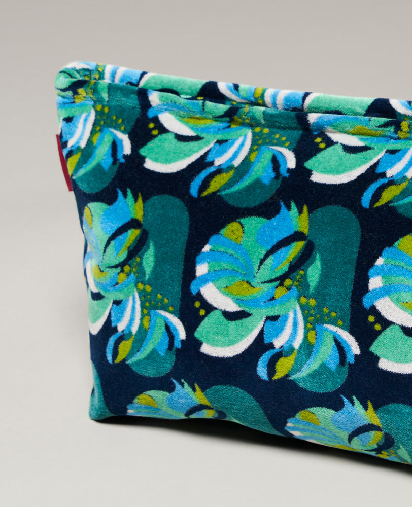 Velvet Wash Bag - Split navy