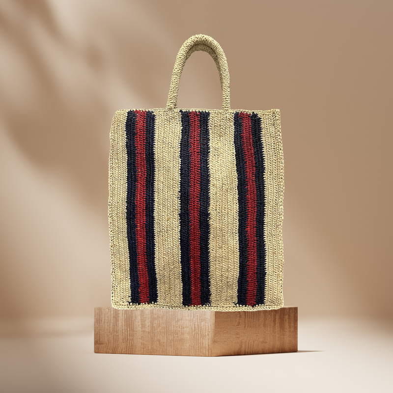 Airo Bag - Beige & Blue & Red