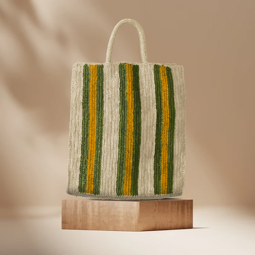 Airo Bag - Beige & Green & Orange