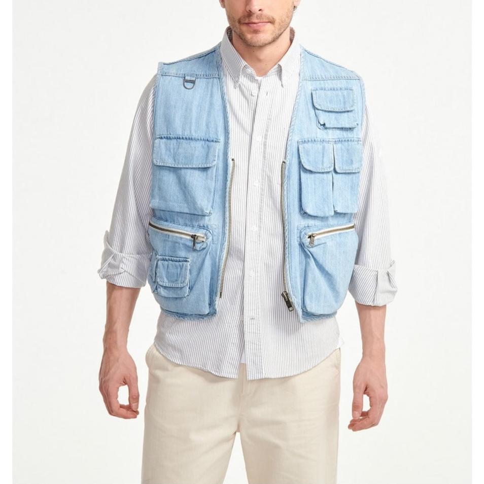 Chaqueta - Vaquero claro desgastado - Hombre