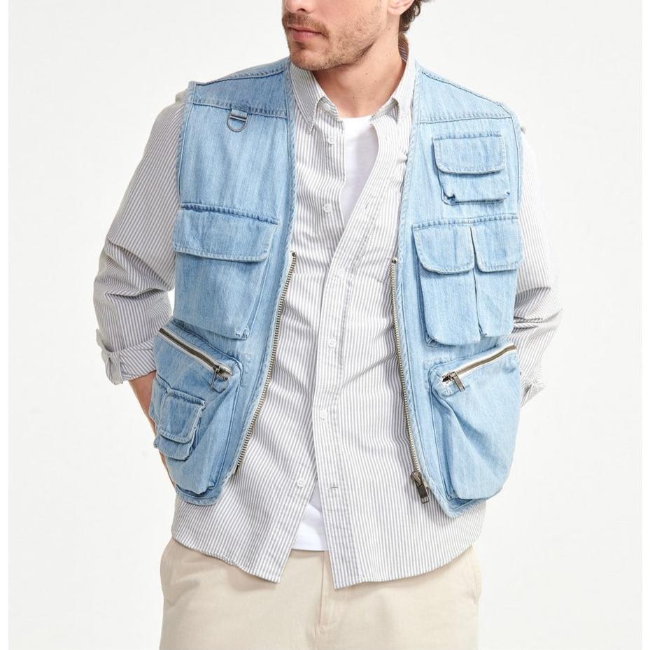 Chaqueta - Vaquero claro desgastado - Hombre