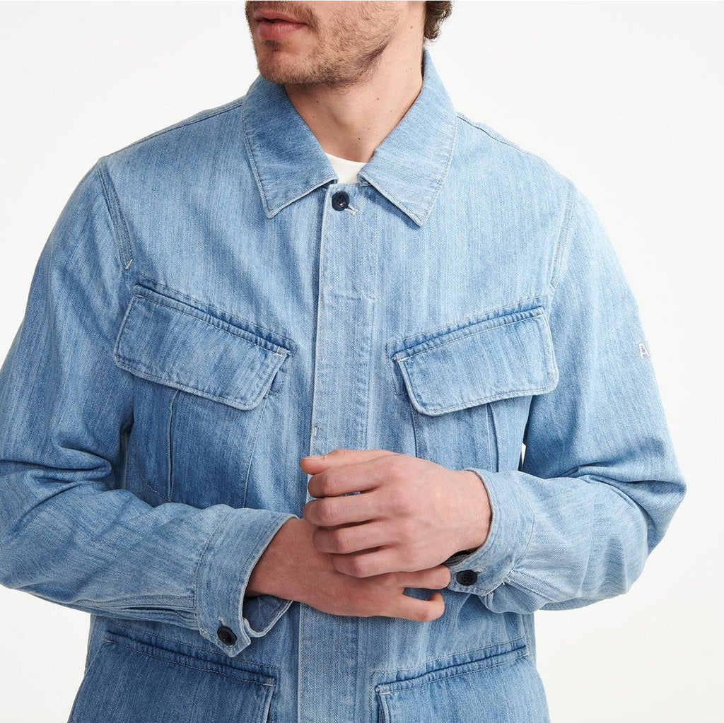 Chaqueta - Vaquero claro desgastado - Hombre