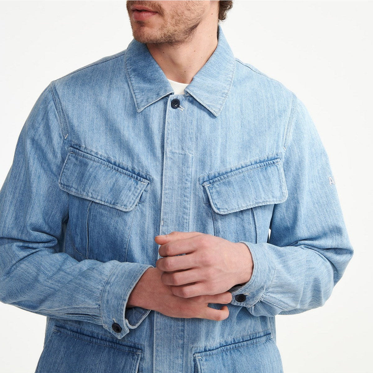 Chaqueta - Vaquero claro desgastado - Hombre