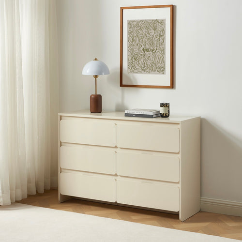 Akka - Commode 6 Tiroirs - Beige