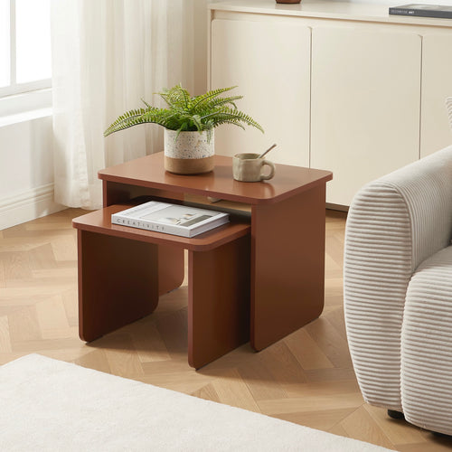 Akka - Tables Basses Gigognes - Marron Chocolat