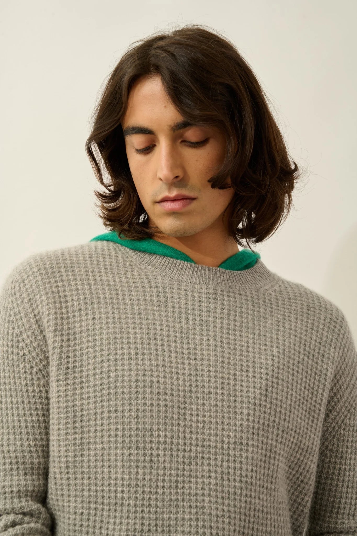 Pull Col Rond 4 Fils - Aksel - Nuage Chiné