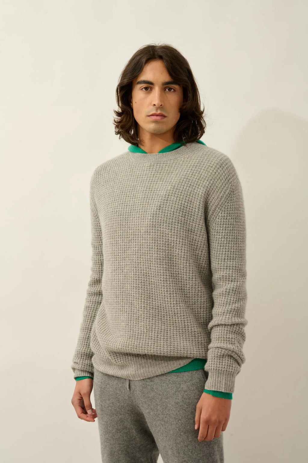 Pull Col Rond 4 Fils - Aksel - Nuage Chiné