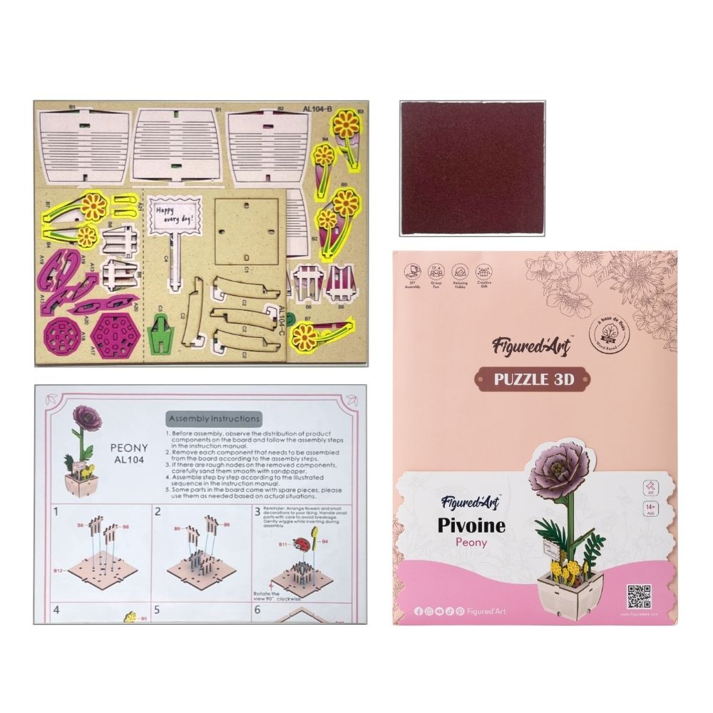 3D Puzzle - Peony