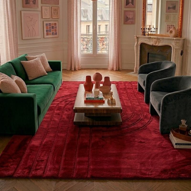 Alaska - Tapis D'Intérieur - Polyester - Rouge