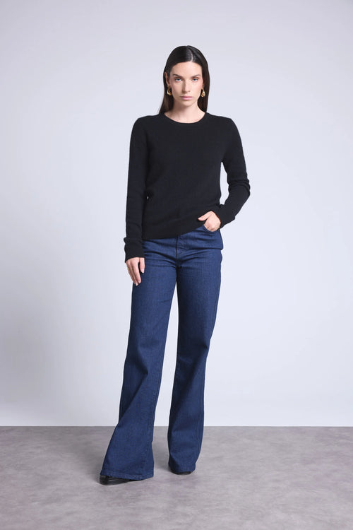 Pull Col Rond Alba - Noir - Femme