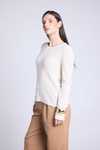 Pull Col Rond Alba - Blanc - Femme