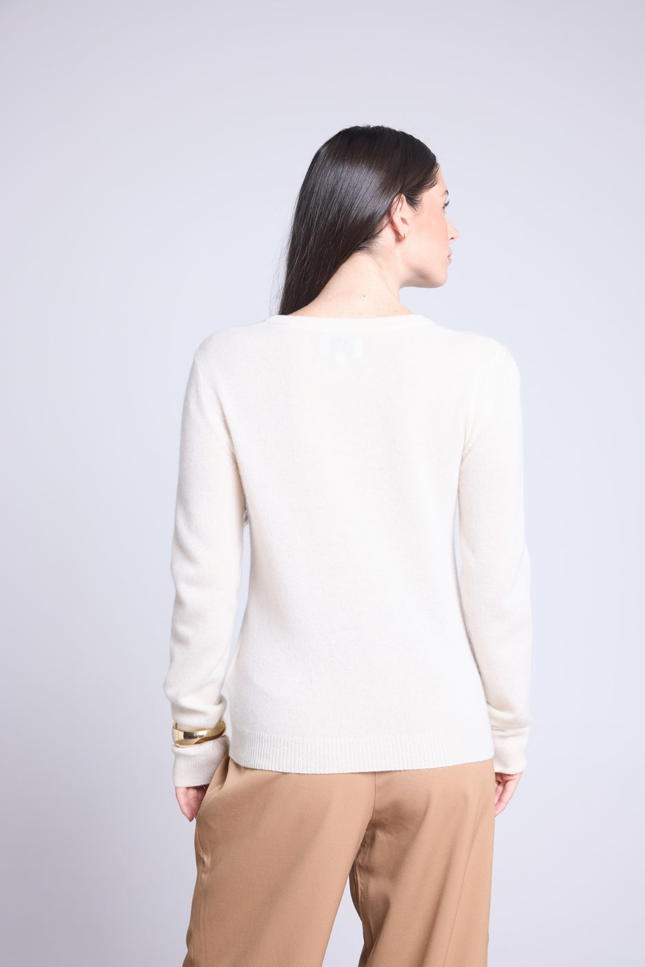 Pull Col Rond Alba - Blanc - Femme