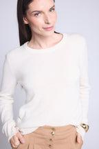 Pull Col Rond Alba - Blanc - Femme