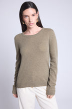 Pull Col Rond Alba - Vert Khaki - Femme