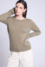 Pull Col Rond Alba - Vert Khaki - Femme