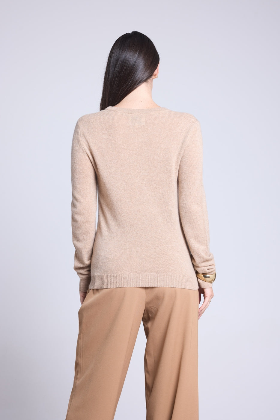Pull Col Rond Alba - Beige Creme - Femme