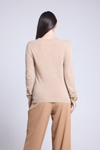 Pull Col Rond Alba - Beige Creme - Femme