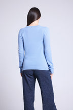 Jersey Cuello Redondo Alba - Azul Cielo - Mujer