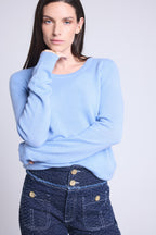 Jersey Cuello Redondo Alba - Azul Cielo - Mujer