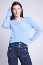 Jersey Cuello Redondo Alba - Azul Cielo - Mujer