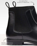 Chelsea Boots Albane - Cuir Noir - Semelle Gomme - Femme