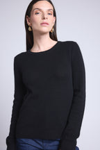 Pull Col Rond Alba - Noir - Femme