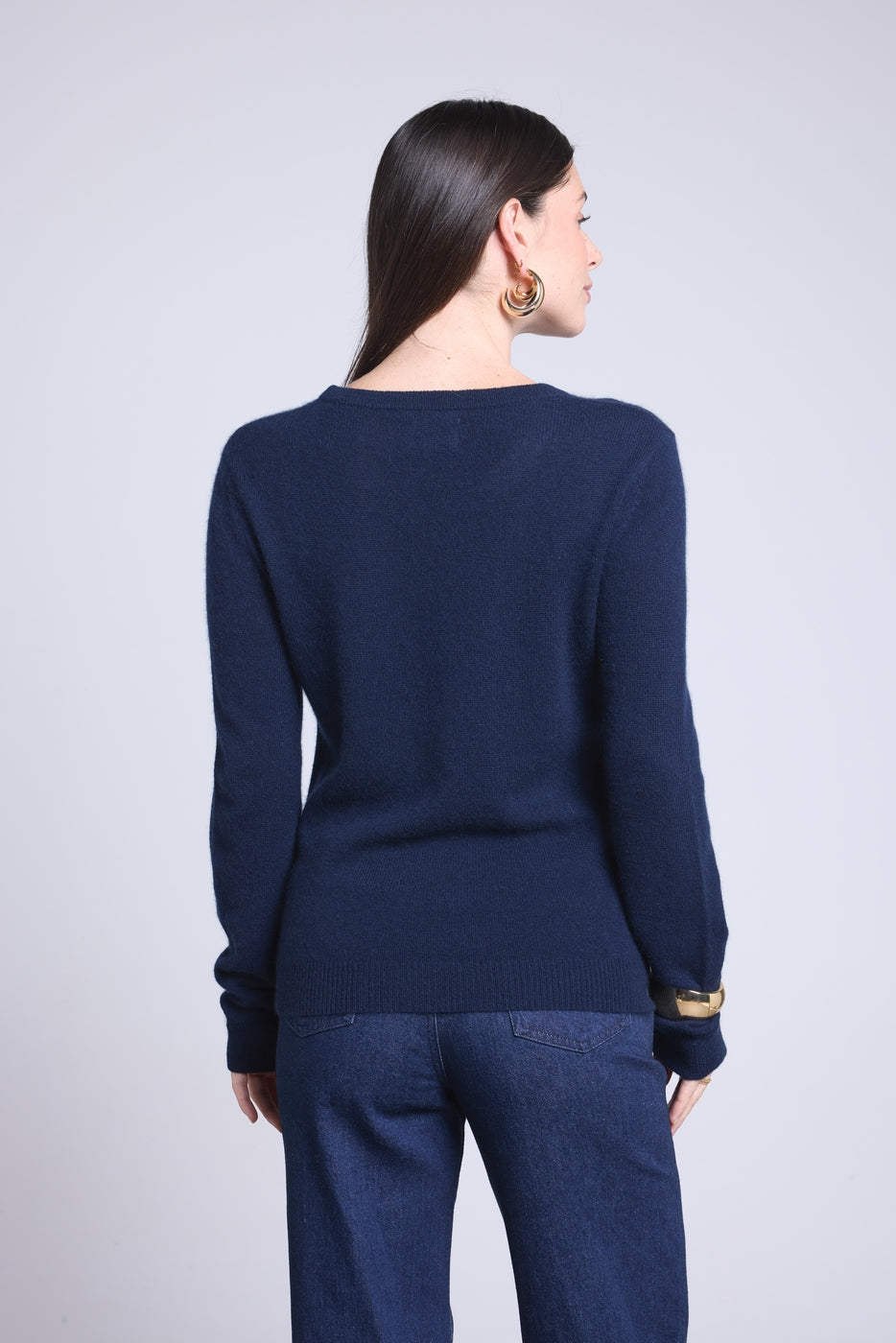 Pull Col Rond Alba - Bleu Marine - Femme