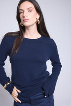 Pull Col Rond Alba - Bleu Marine - Femme