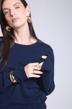 Pull Col Rond Alba - Bleu Marine - Femme