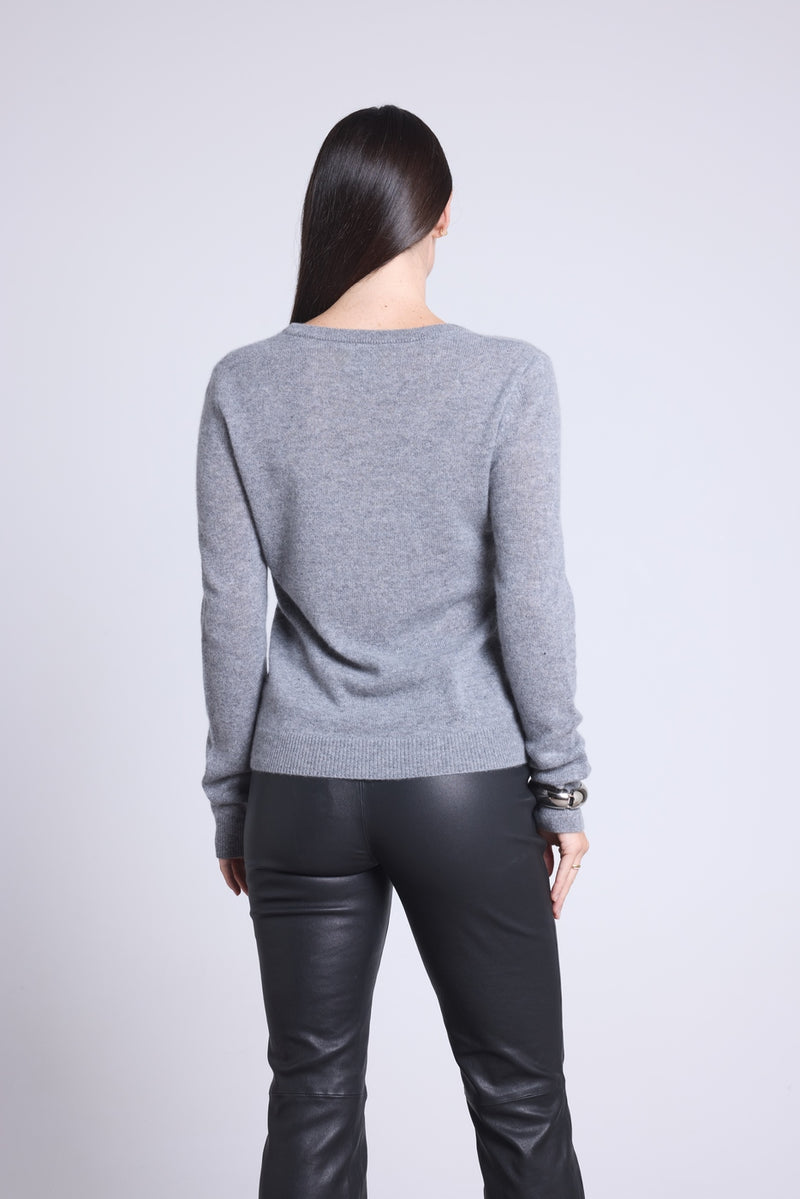 Pull Col Rond Alba - Gris Fonce - Femme