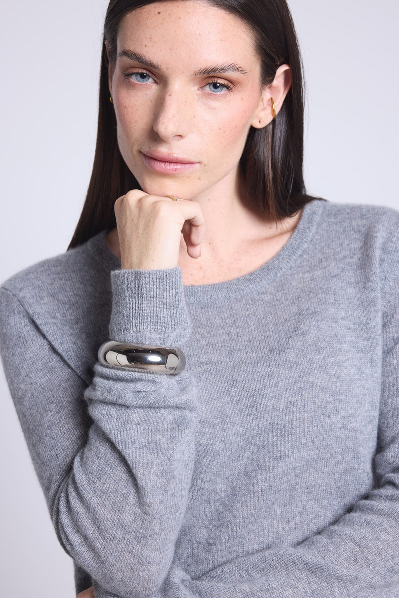 Pull Col Rond Alba - Gris Fonce - Femme