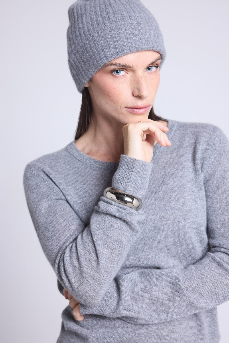 Pull Col Rond Alba - Gris Fonce - Femme