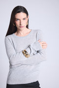 Pull Col Rond Alba - Gris Clair - Femme