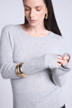 Pull Col Rond Alba - Gris Clair - Femme